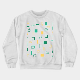 Icon symbol left right arrow square call yellow cream green Crewneck Sweatshirt